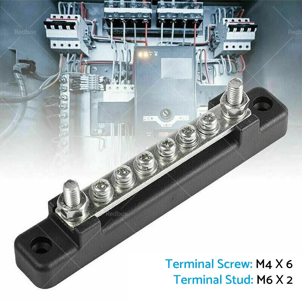 2 Way 6 Way Bus Bar Power Distribution Terminal Block 12V 150A