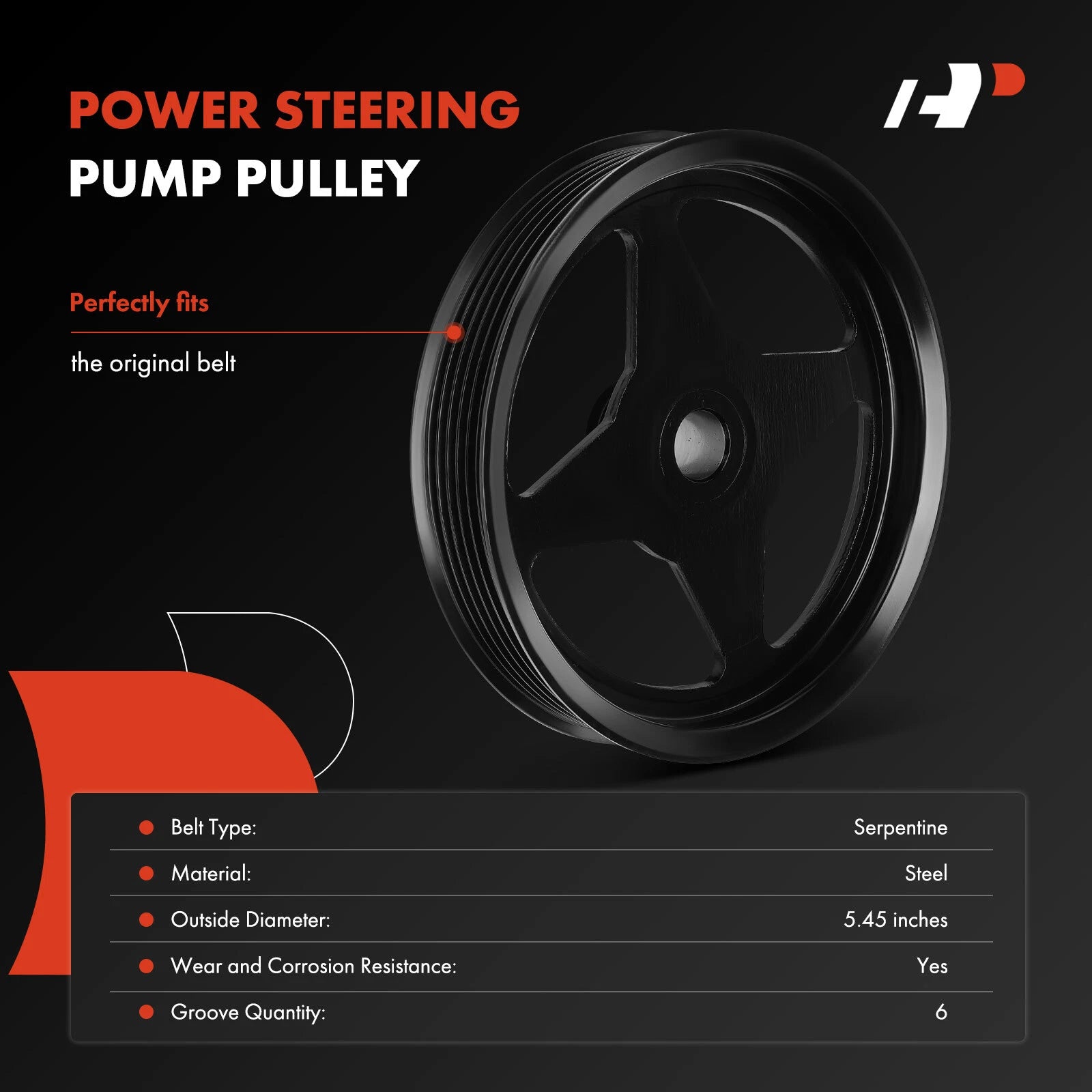 Power Steering Pump Pulley for Ford Explorer Mustang Expedition (2002–2010)