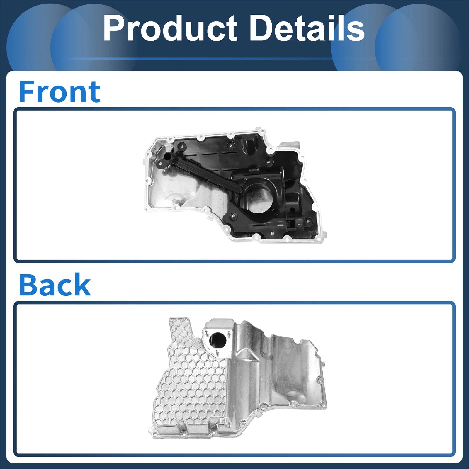 Engine Oil Pan for Audi A7 Sportback (2012–2023) No.06L103598R Aluminum Silver