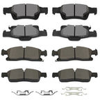 Front and Rear Metallic Brake Pads for Dodge Durango (2022)