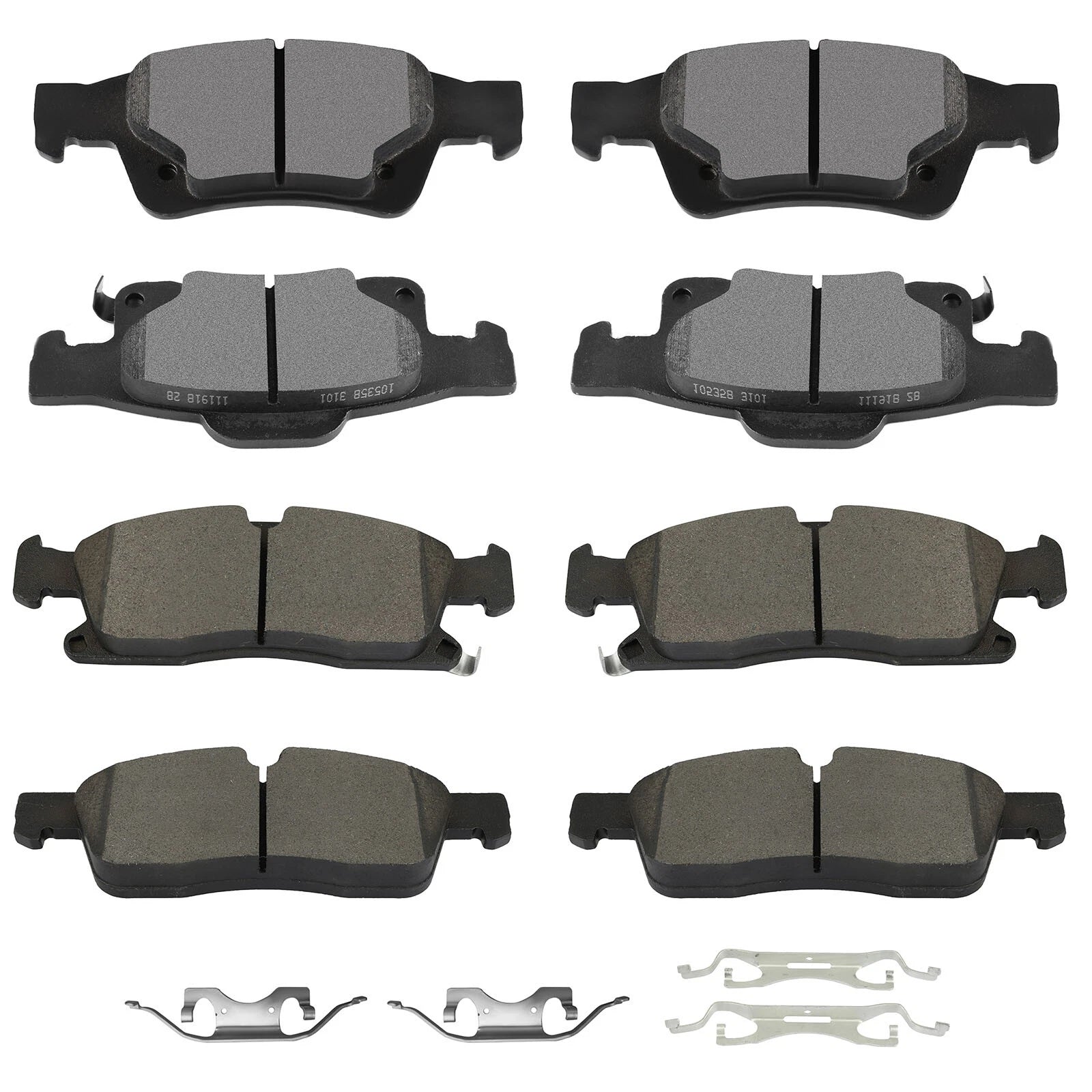 Front and Rear Metallic Brake Pads for Dodge Durango (2022)