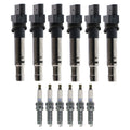 Set of 6 Ignition Coils & NGK Laser Iridium Spark Plugs for Q7 Atlas Passat V6