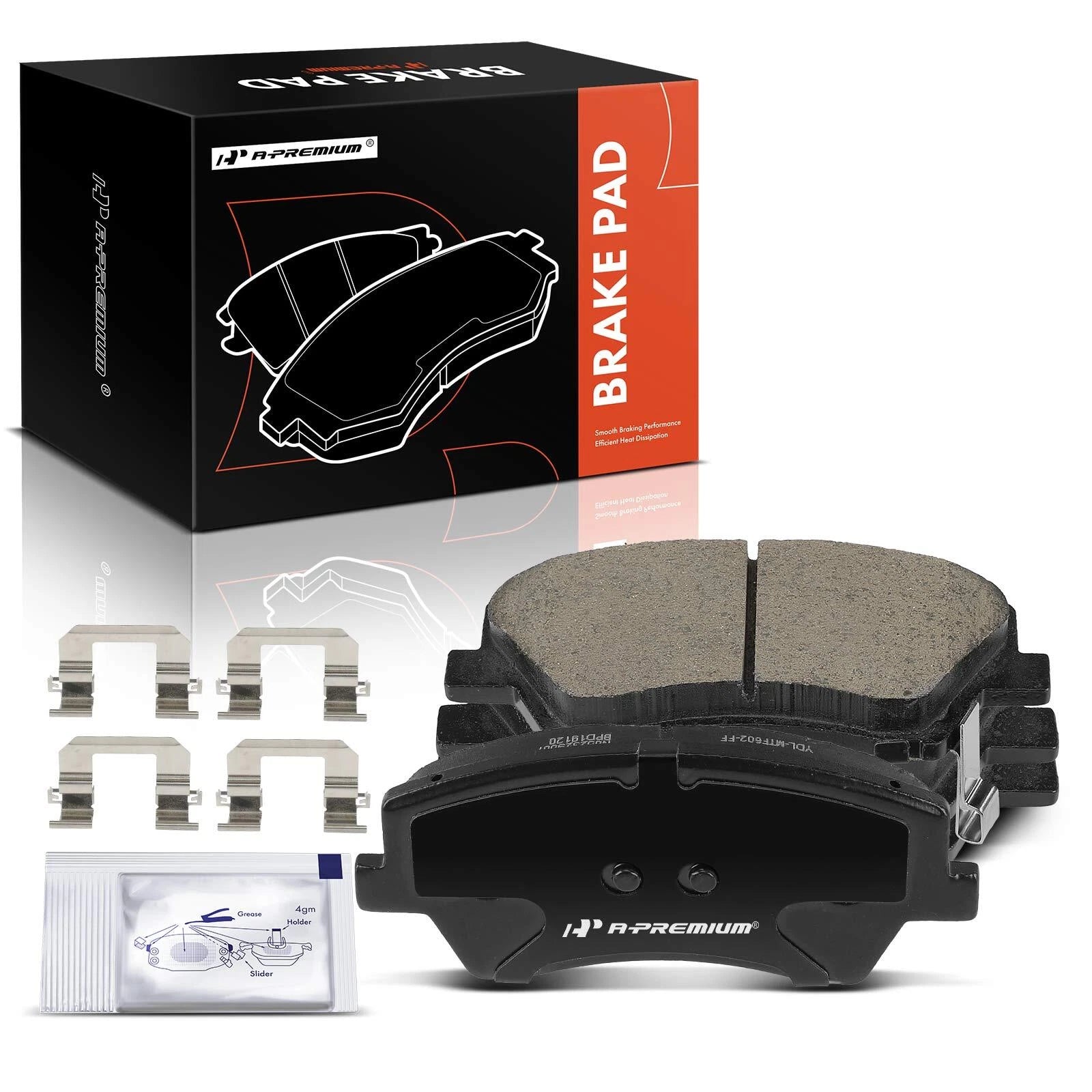 Set of 4 Front Ceramic Brake Pads for Hyundai Elantra (2017–2020)