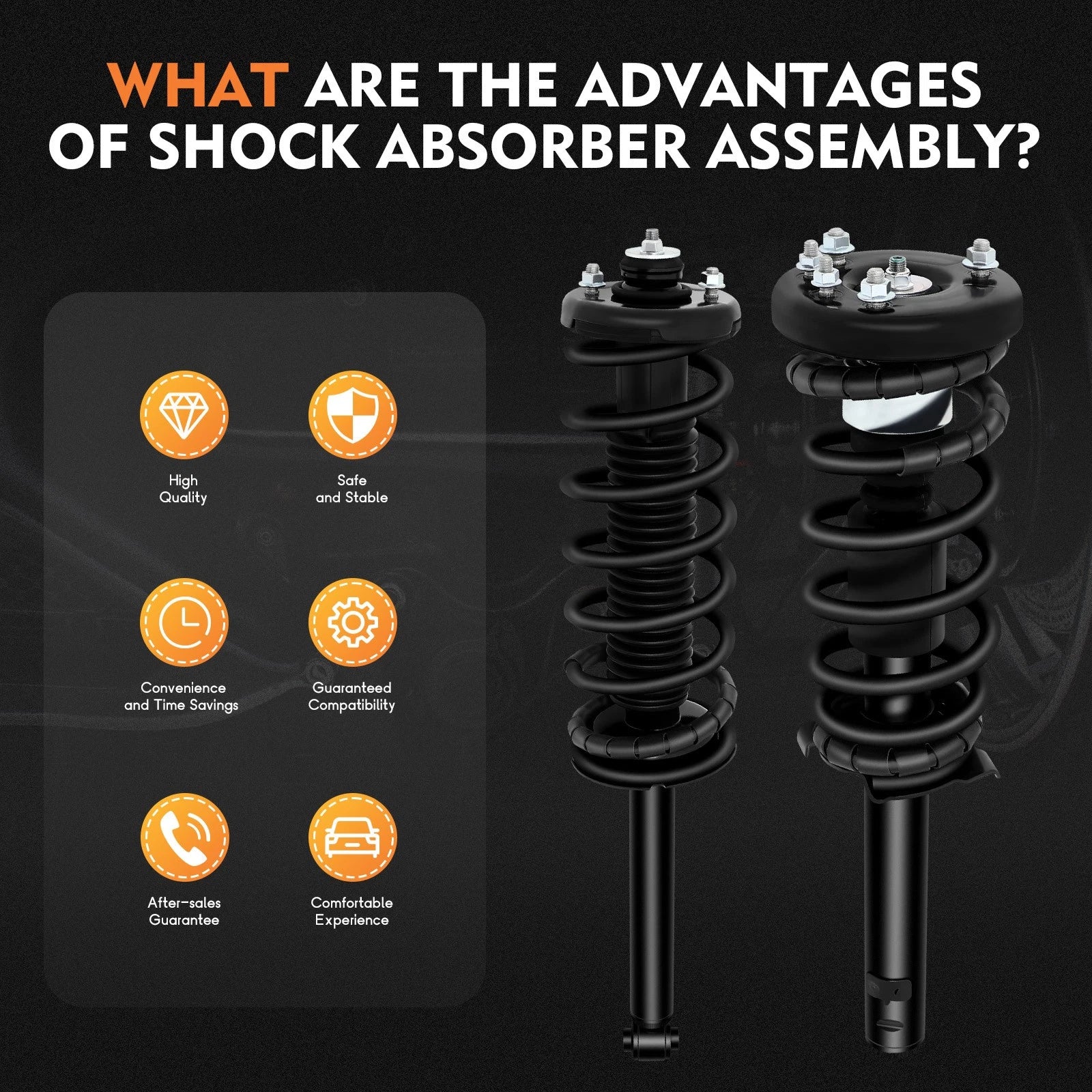 Set of 4 Complete Struts Shocks Spring & Mount for Honda Accord (1998–2002)