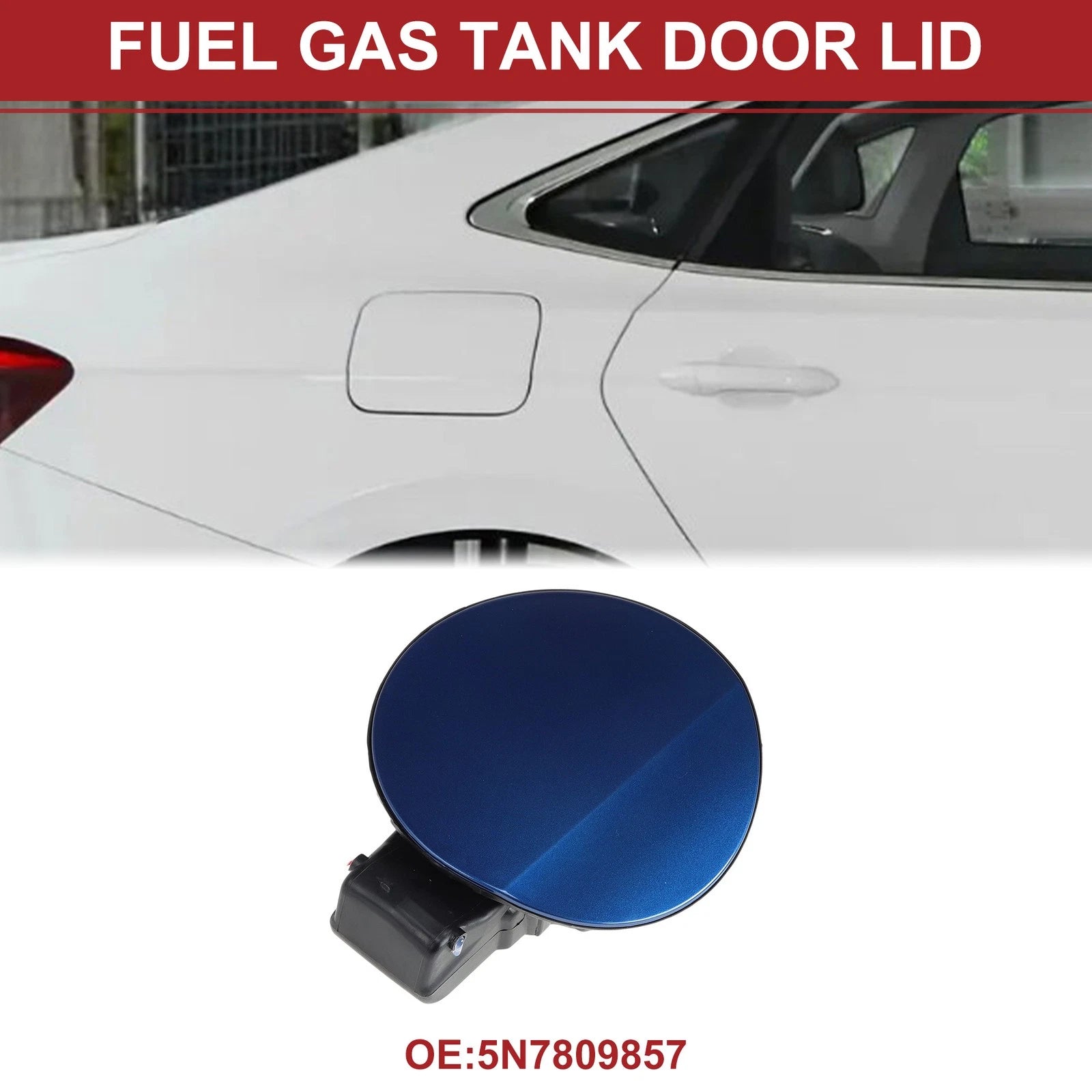 Fuel Tank Door Cap for Volkswagen Tiguan (2010–2019) - Blue Filler Flap Cover