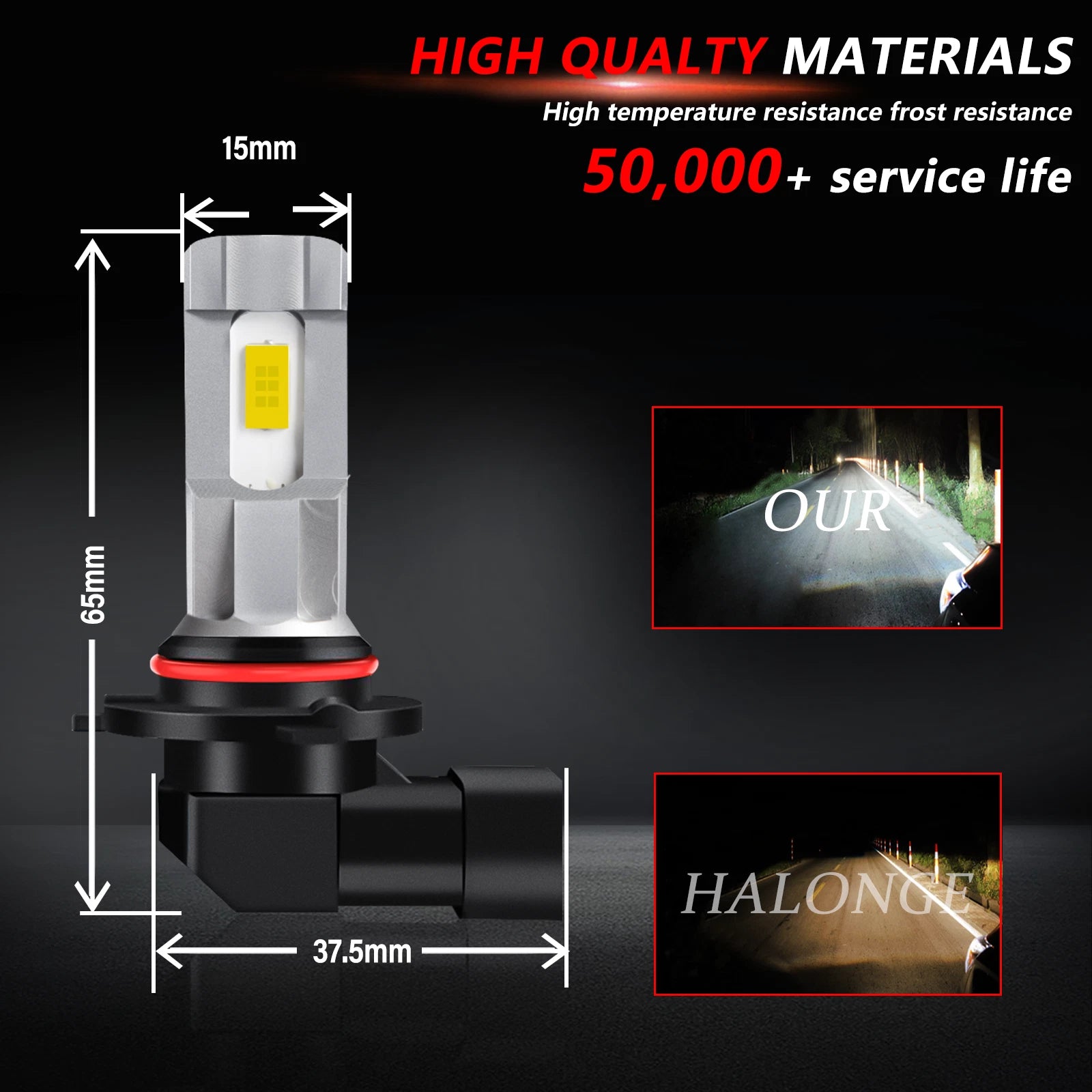 6000K LED Headlight Bulb for Honda Civic Sedan (2004–2015)
