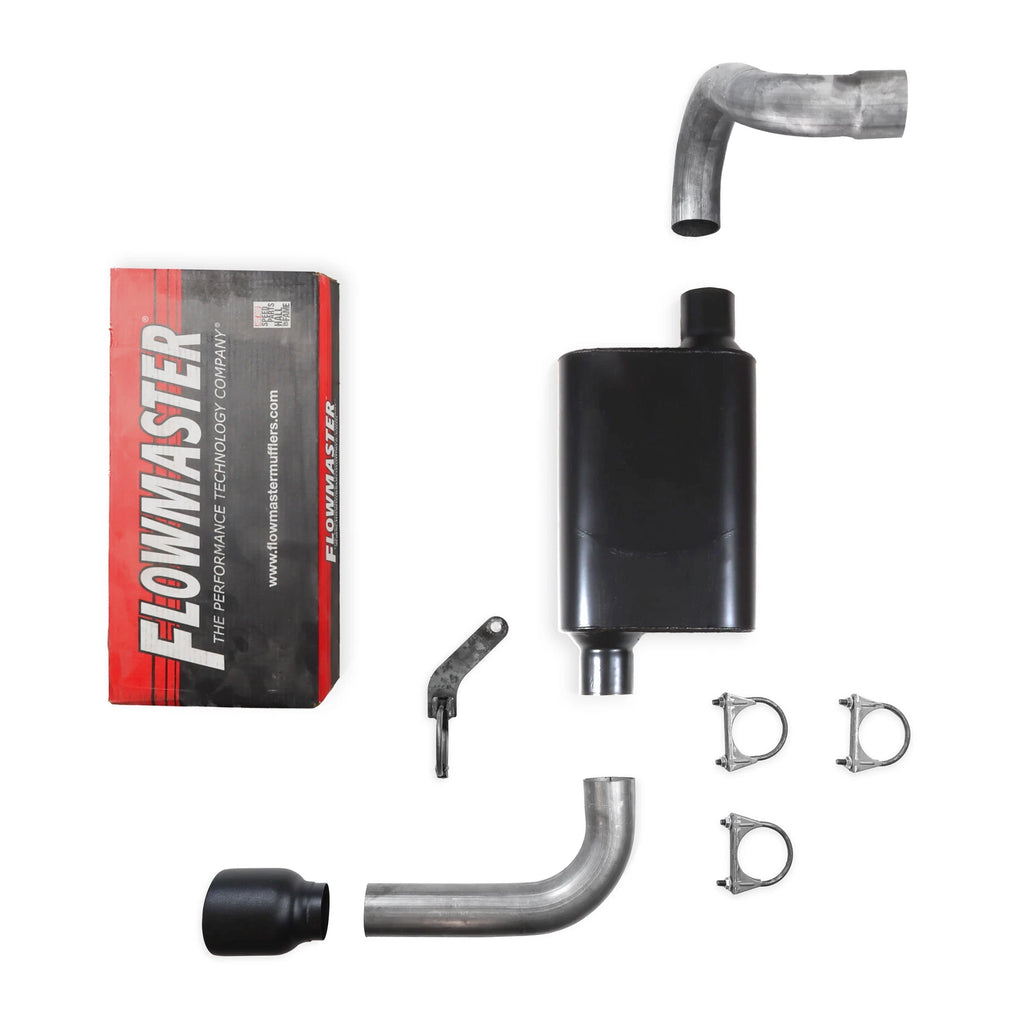 2.5" Single Exhaust Kit for Jeep Wrangler (2018–2025) Flowmaster Super 44 Blk T