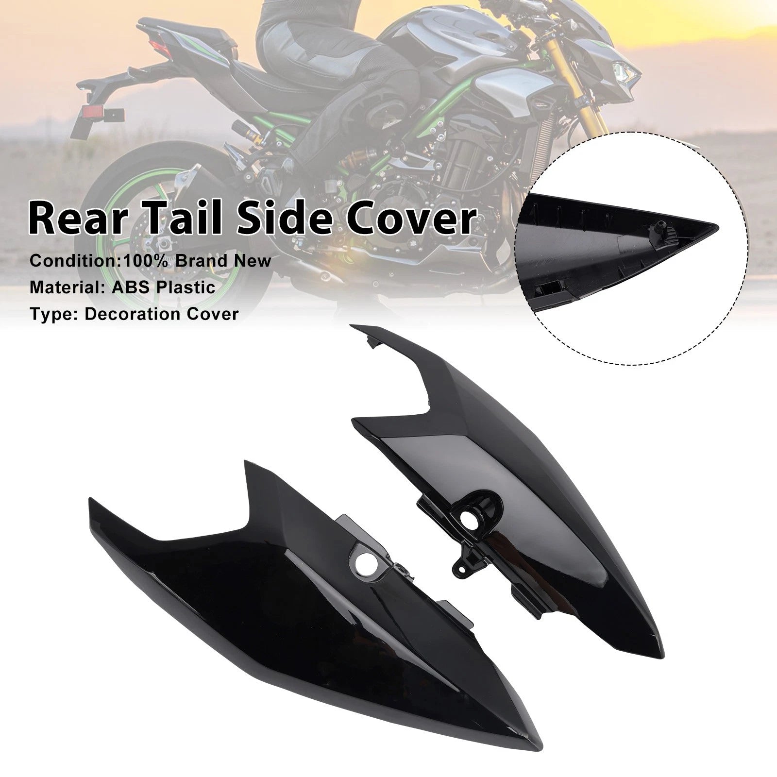 Rear Tail Side Cover Fairing for Yamaha Tenere 700 (2025–2026) Black