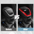 Gear Shift Knob Cover Sticker for Toyota RAV4, Highlander (2019–2021) Black Red