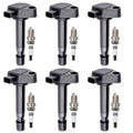 6X Ignition Coils + 6X Iridium Spark Plugs for Honda Odyssey Pilot (2005–2010)