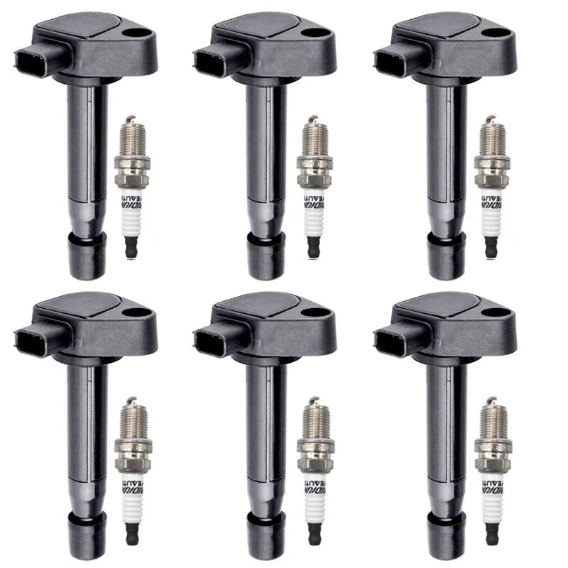 6X Ignition Coils + 6X Iridium Spark Plugs for Honda Odyssey Pilot (2005–2010)