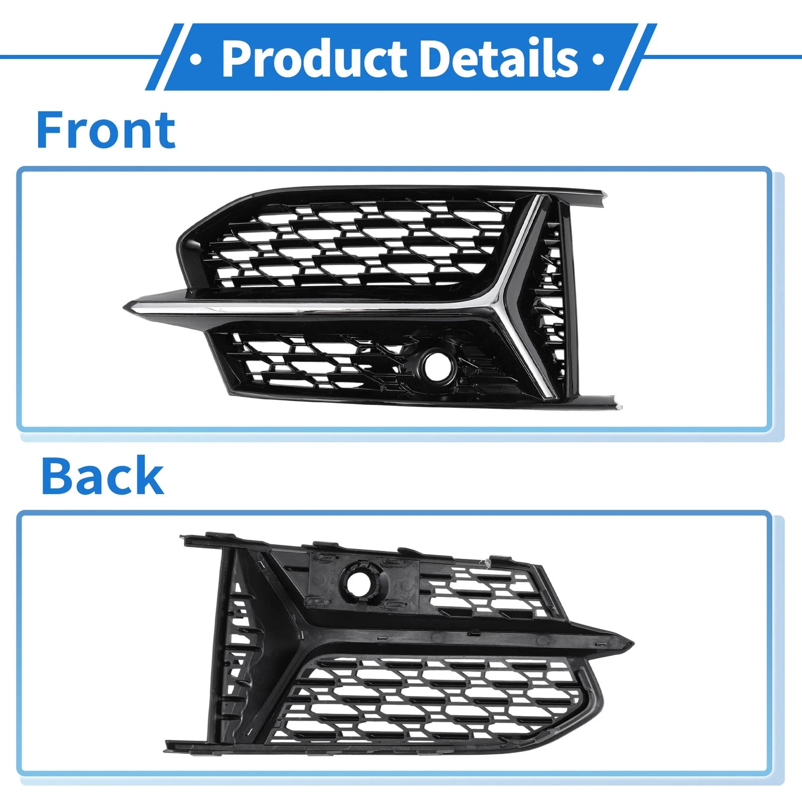 2X Fog Light Grills for Audi A6 (2019–2023) No. 4K0807151A