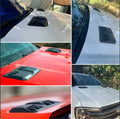 Glossy Black Hood Vent Scoop Covers for Car Exterior Trim