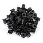 50 M6 Rubber Well Nuts for Windscreen & Fairing (Fits 13mm Hole)