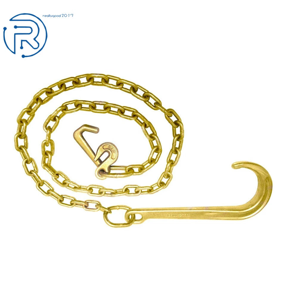 Set of 2 Large G70 V-Chain J Hooks for Truck Rollback Wrecker Flatbed