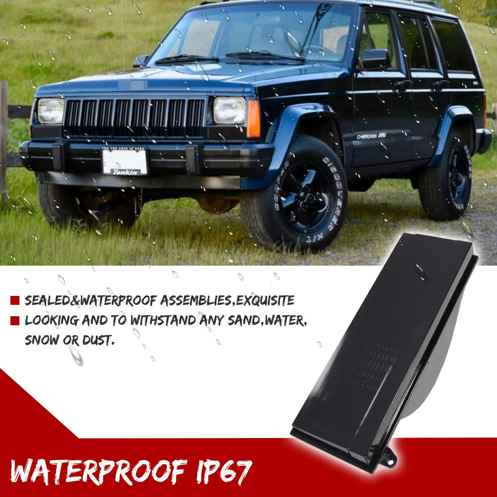 2 Smoke Front Bumper Turn Signal Lights for Jeep Cherokee Wagoneer Comanche