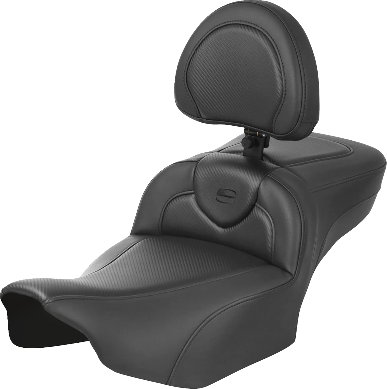 SADDLEMEN Roadsofa Extended Reach Seat with Backrest for Motorcycle