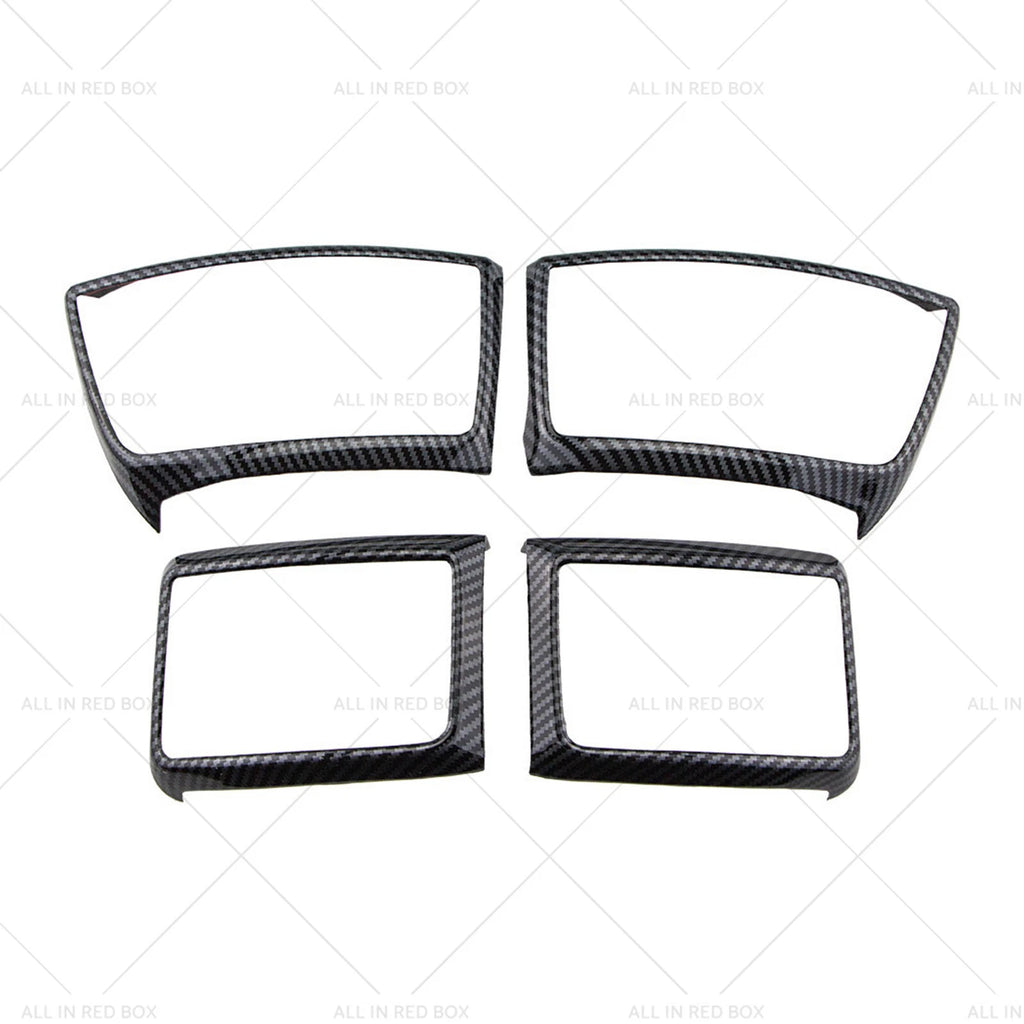 4X Carbon Fiber Air Outlet Frame Cover Trim for Ford Ranger (2015–2022)