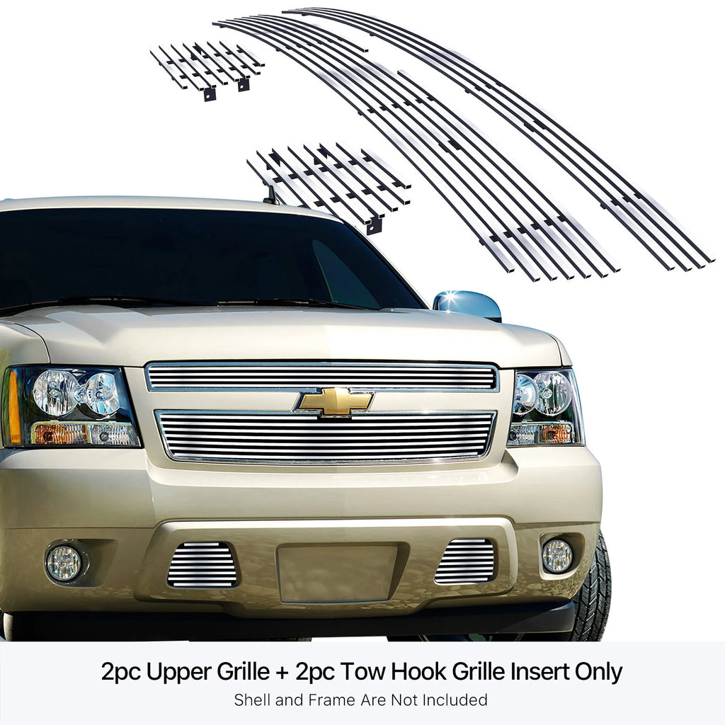Stainless Chrome Billet Grille Combo for Chevy Avalanche/Suburban (2007-2014)