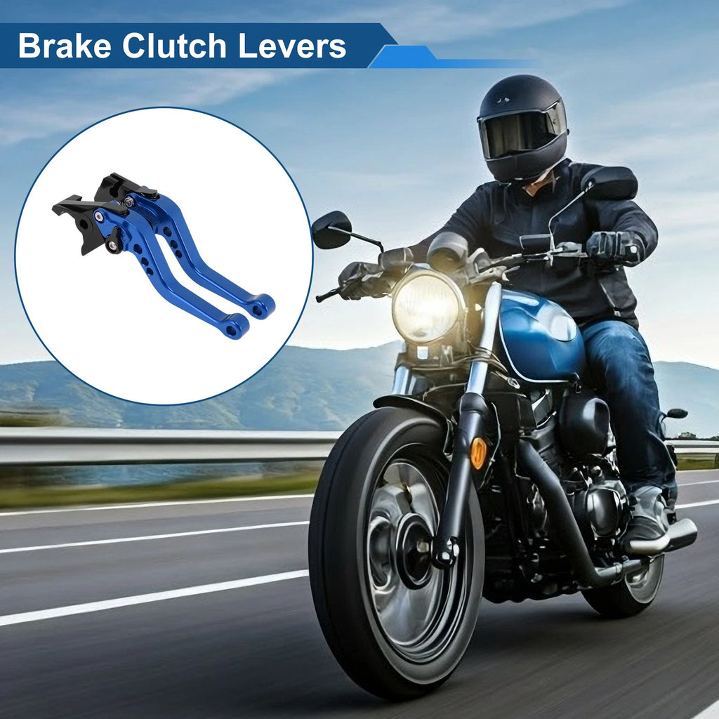 Adjustable Short Brake Clutch Levers for Suzuki GSX-8R (2023–2025) - Blue