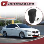 1 Pc Gear Shift Knob Cover for Honda Accord (2008–2012) Black Grey Faux Leather