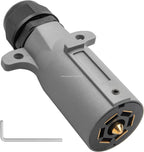 7 Pin Trailer Connector for RV Blade Round Power Plug (Sealed Waterproof)