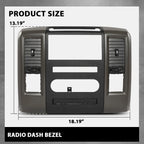 Dash Radio Bezel Climate Trim Panel Vent for Dodge Ram 1500 2500 (2009–2012)