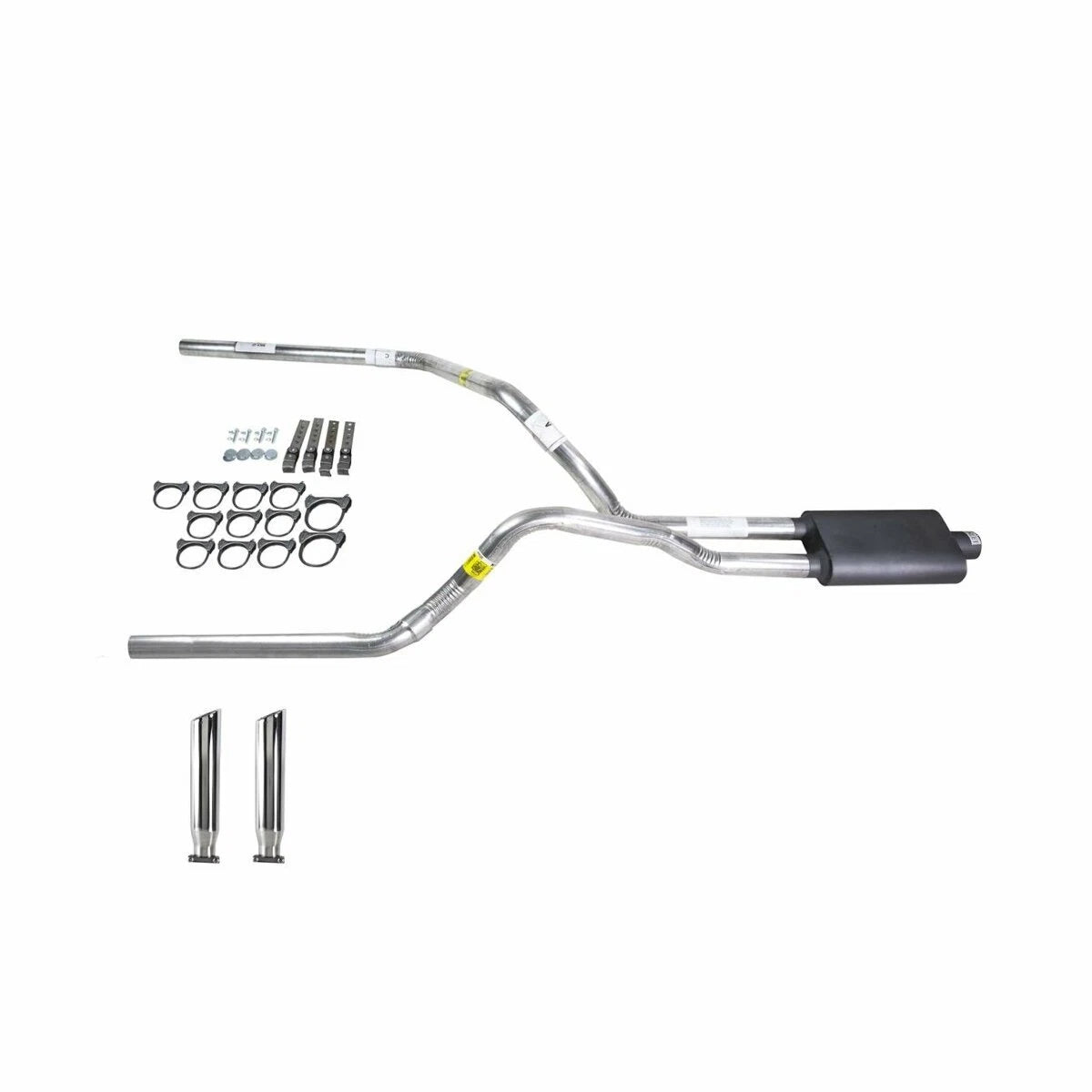 Dual Exhaust 2.5" Pipe & Flowsound Muffler with RC Tip for Dakota (1997–2005)
