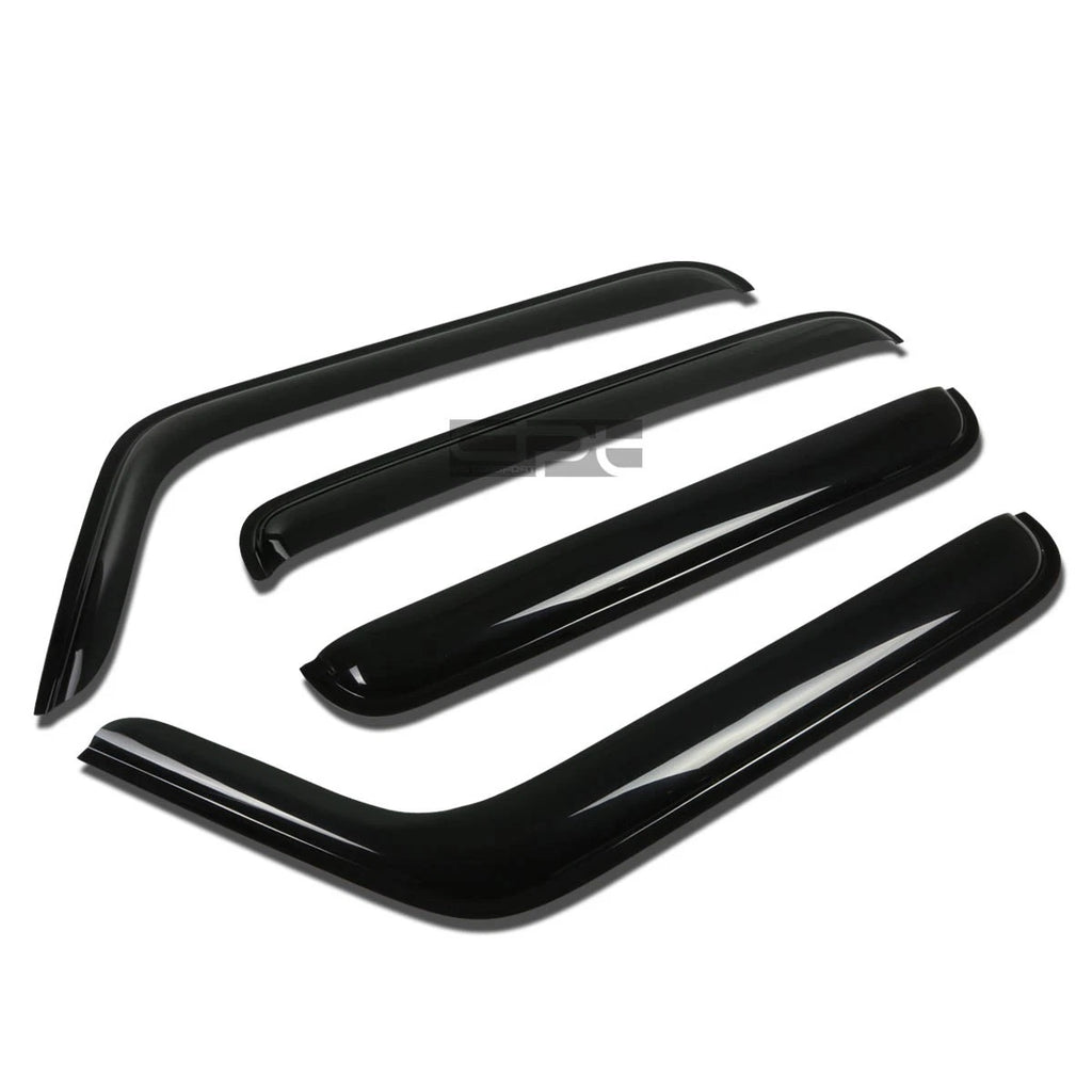 2X Smoke Tint Window Visor for Jeep Wrangler JK 4Dr (2007–2017)