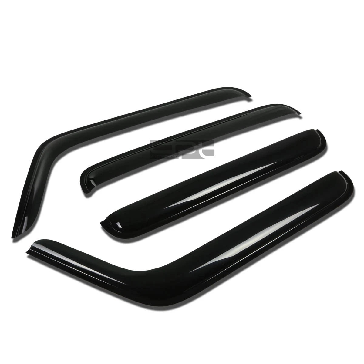 2X Smoke Tint Window Visor for Jeep Wrangler JK 4Dr (2007–2017)
