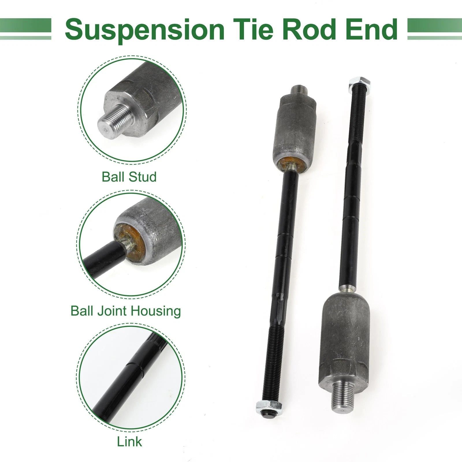 8pcs Front Suspension Kit Inner Outer Tie Rod End Ball Joint for Ford Explorer (2011–2021)