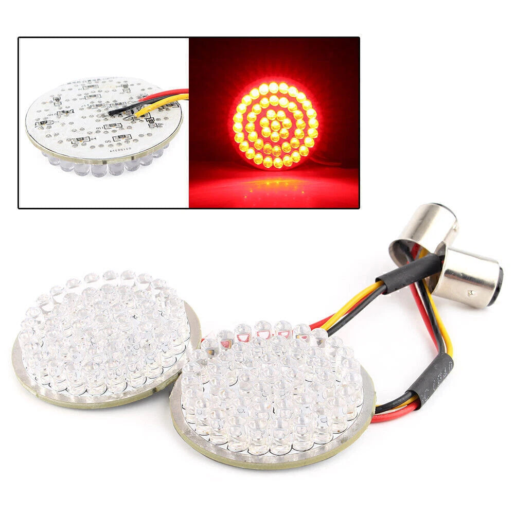 2X Rear 1157 LED Turn Signal w/Running Light Insert for Harley Touring