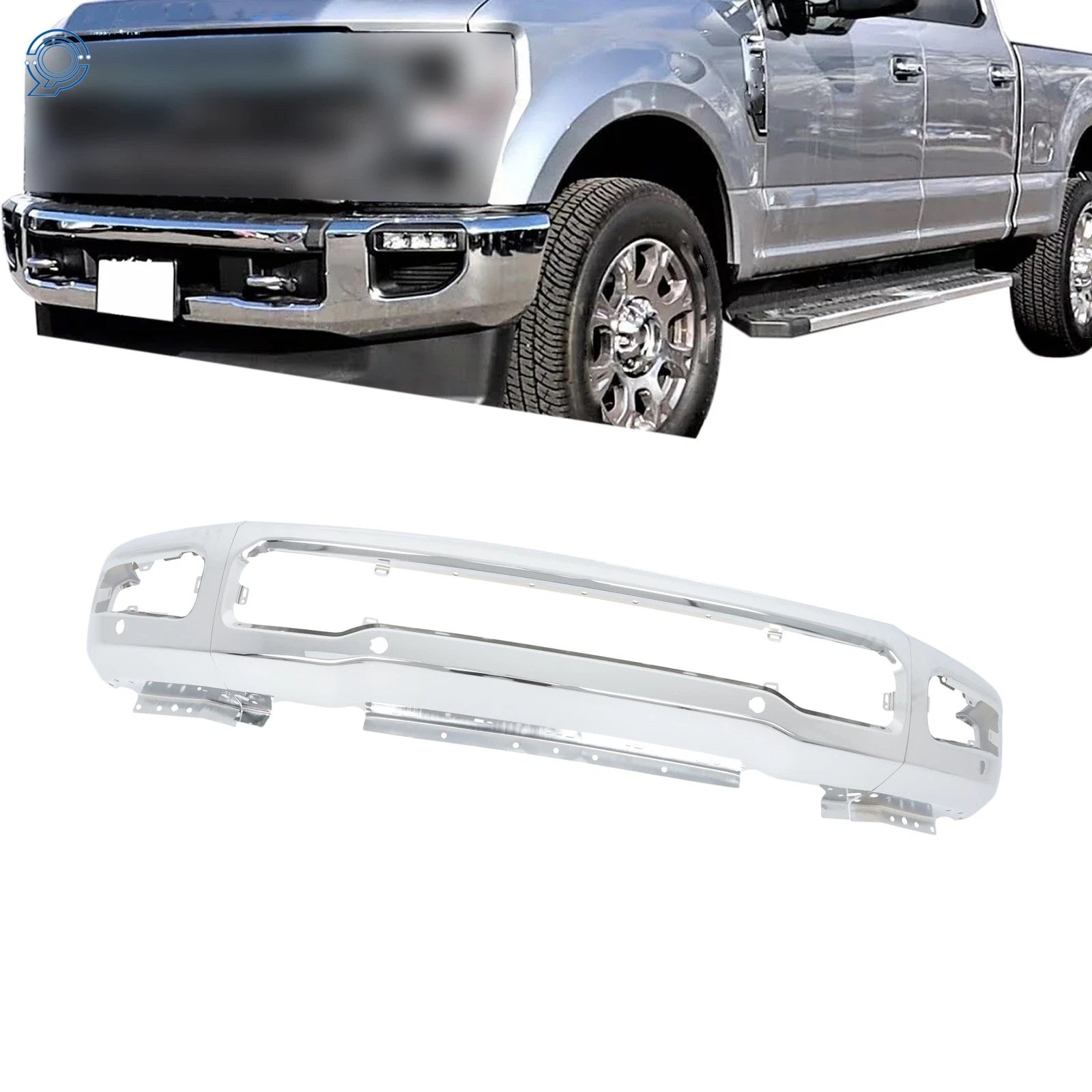 Front Bumper Face Bar Split Chrome for Ford F250 F350 (2023–2025)