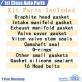 Head Gasket Set w/ Bolts for Chevy Impala Venture Olds Buick Pontiac 3.4L (1996–2005)