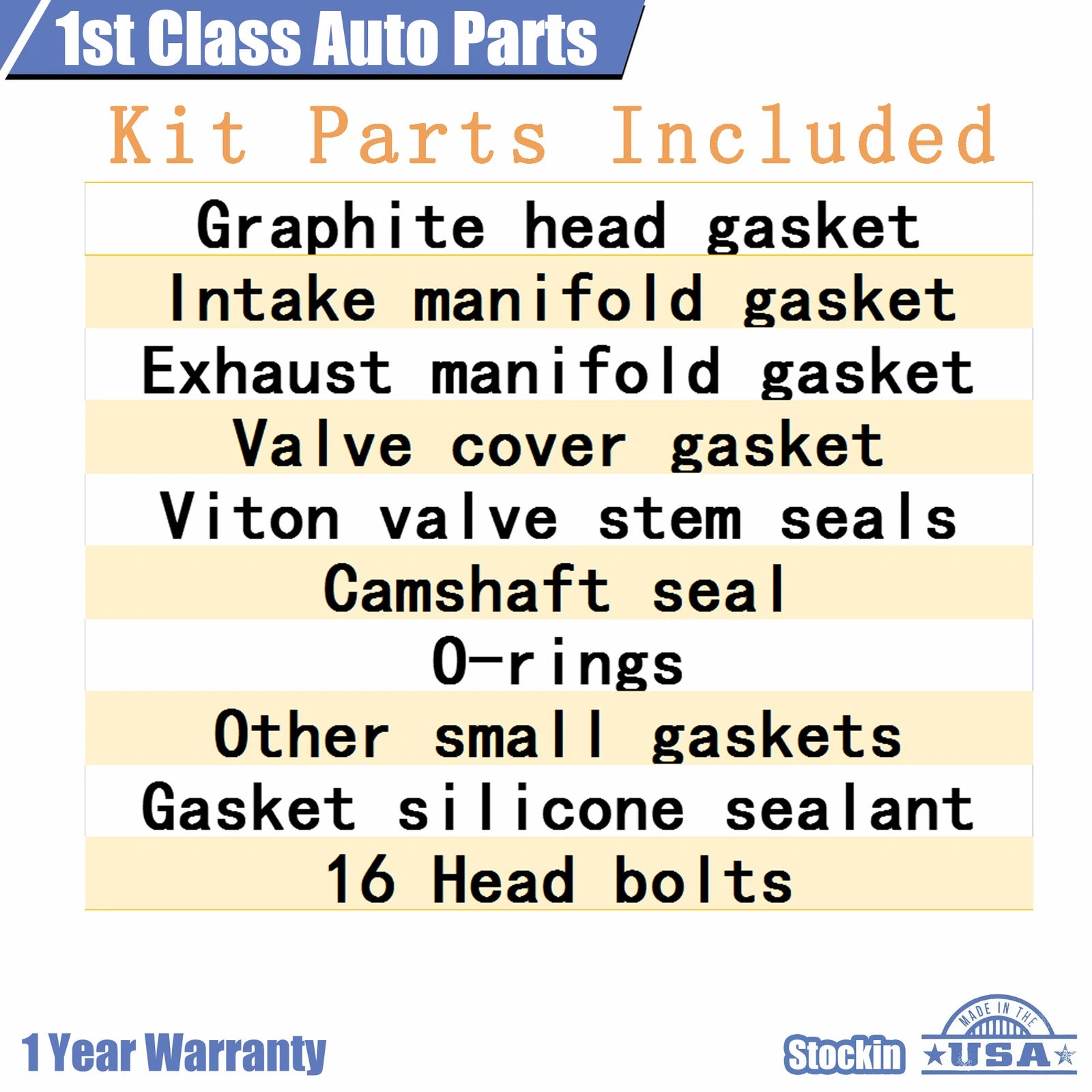 Head Gasket Set w/ Bolts for Chevy Impala Venture Olds Buick Pontiac 3.4L (1996–2005)