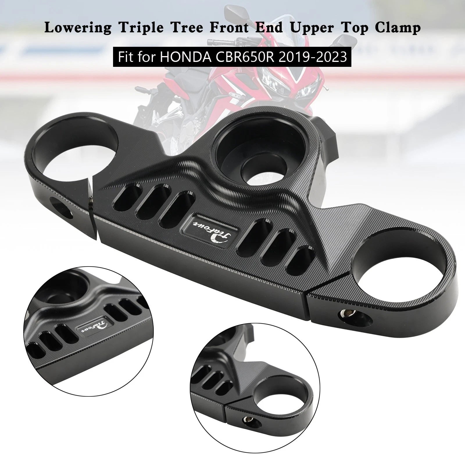 Lowering Triple Tree Front End Upper Top Clamp for Honda CBR650R (2019–2023)