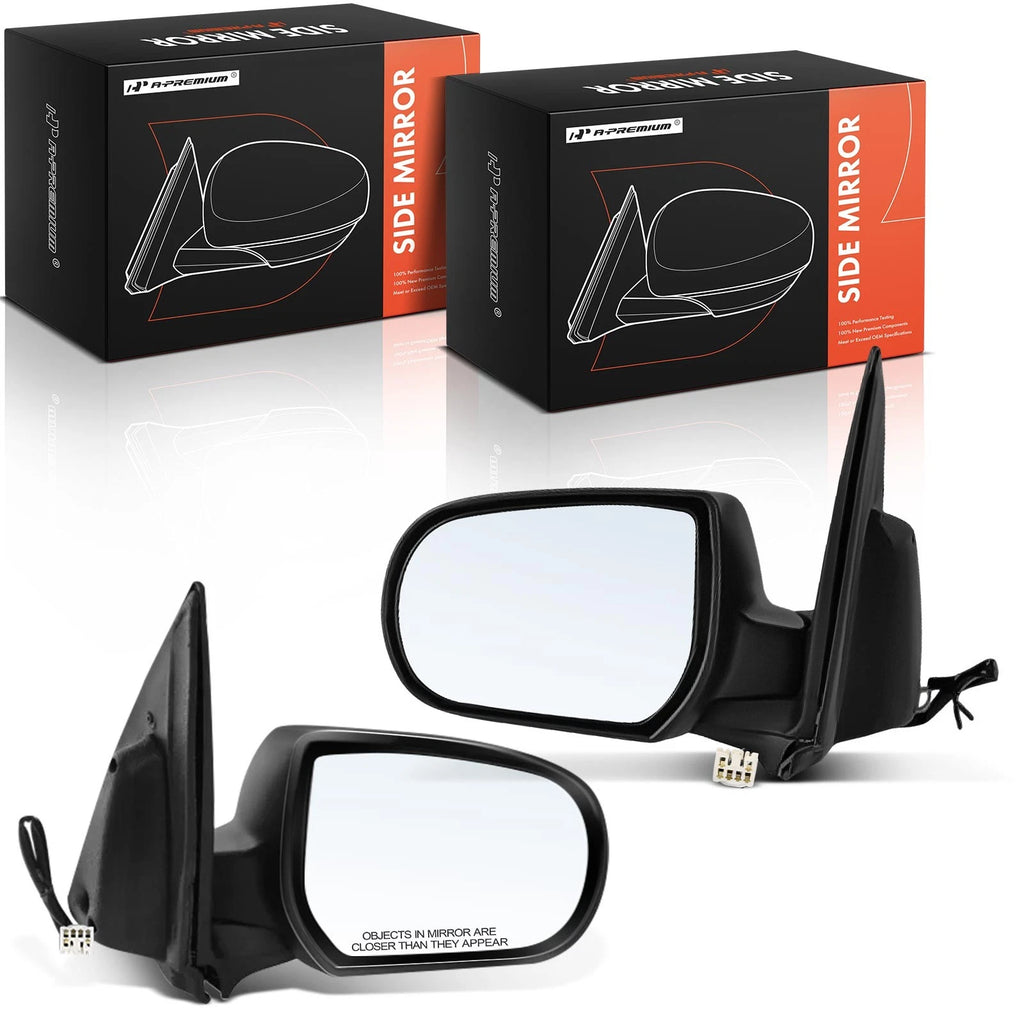 2X Power Mirror Manual Folding Textured Black for Ford Escape (2001–2007)