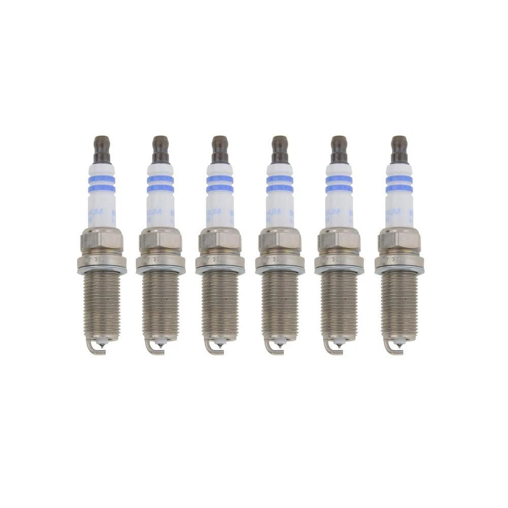 Set of 6 Bosch OE Fine Wire Double Platinum Spark Plugs for BMW Saab