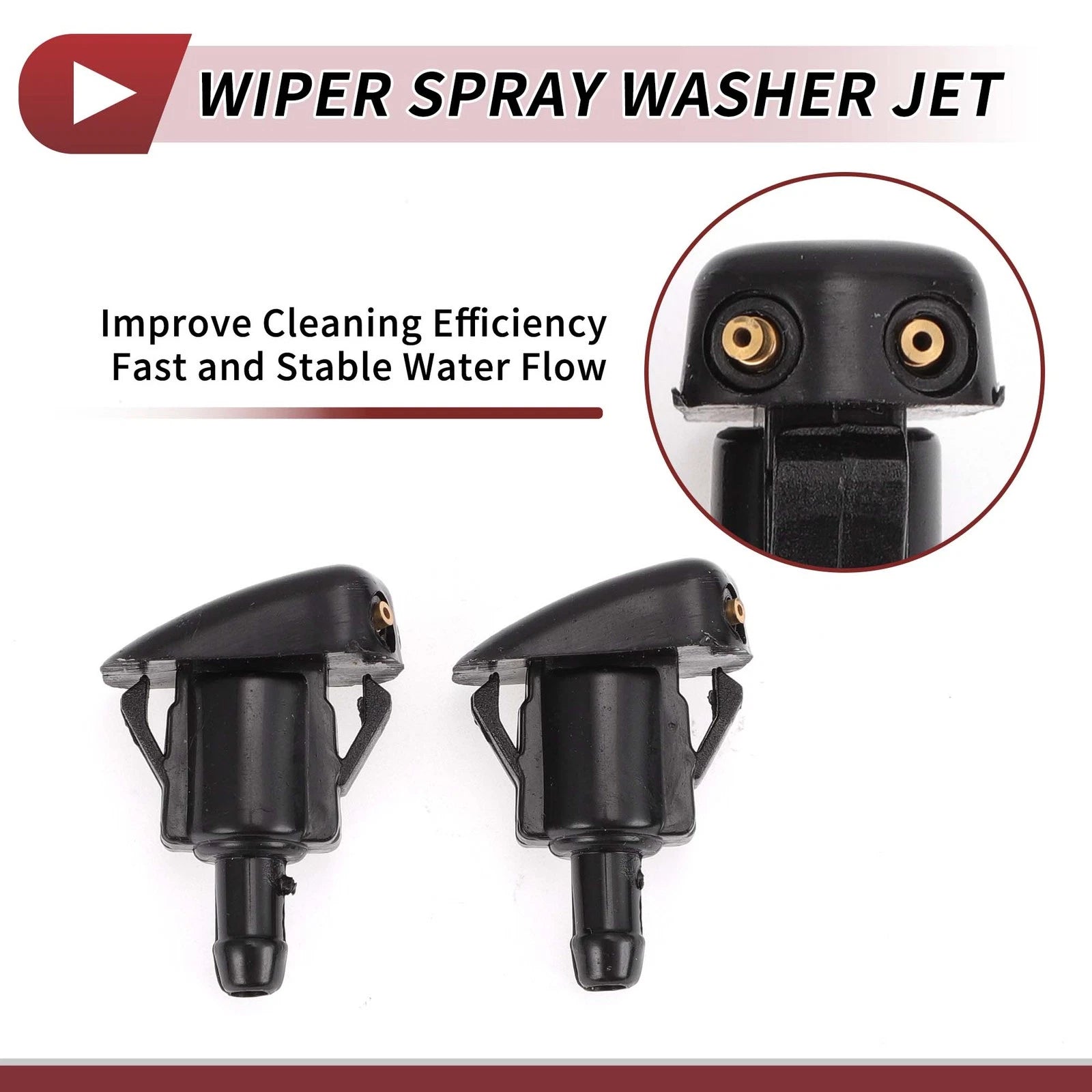 Set of 2 Windshield Washer Nozzles for Toyota T100, Lexus LX470 No. 85381-12060