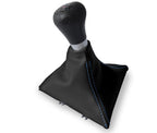 Leather Manual Shift Boot Cover for Toyota Celica (2000–2005) Blue Stitch