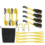 Set of 4 15 FT Ratchet Tie Down Straps