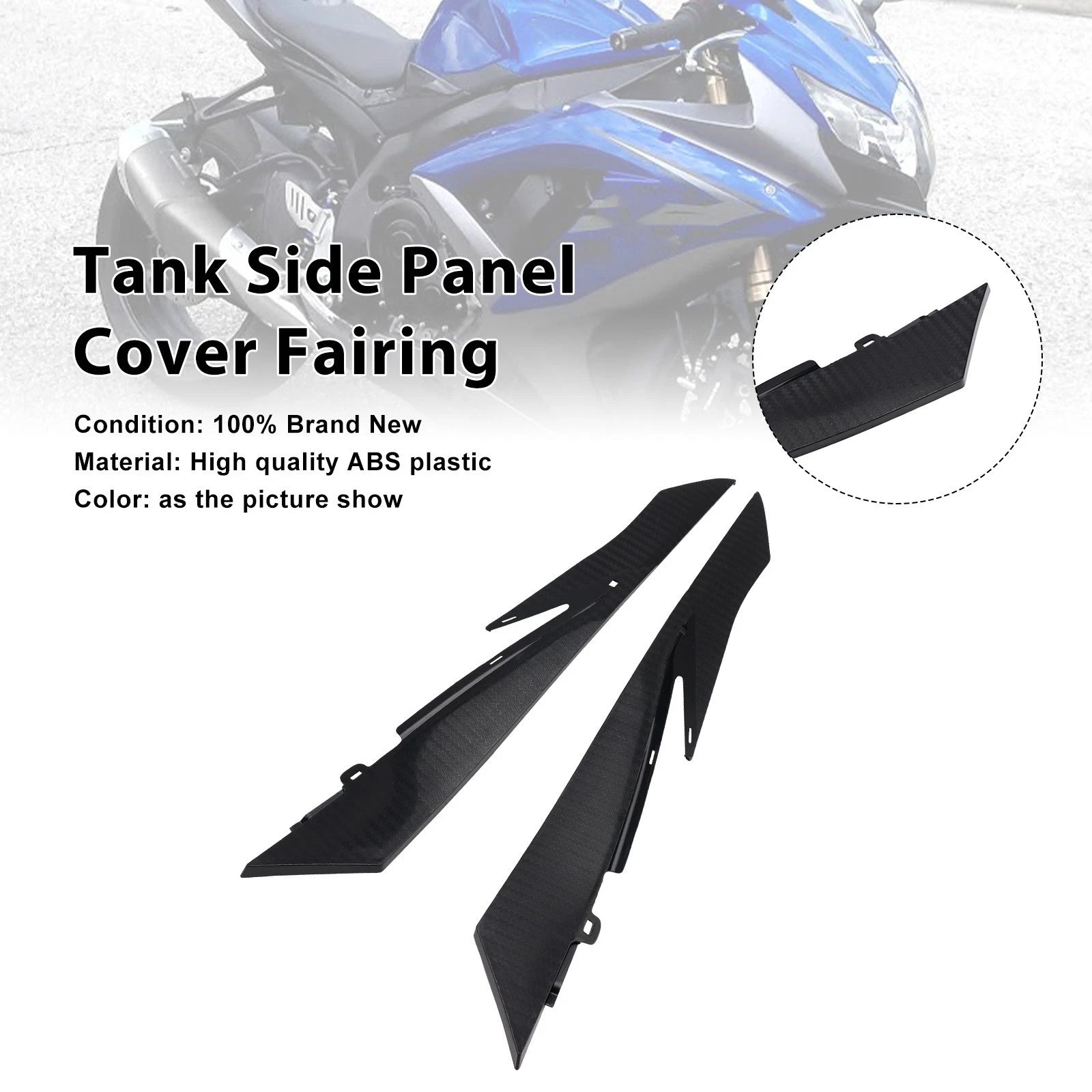 Tank Side Cover Panel Fairing for Suzuki GSXR600 GSXR750 (2008–2009)