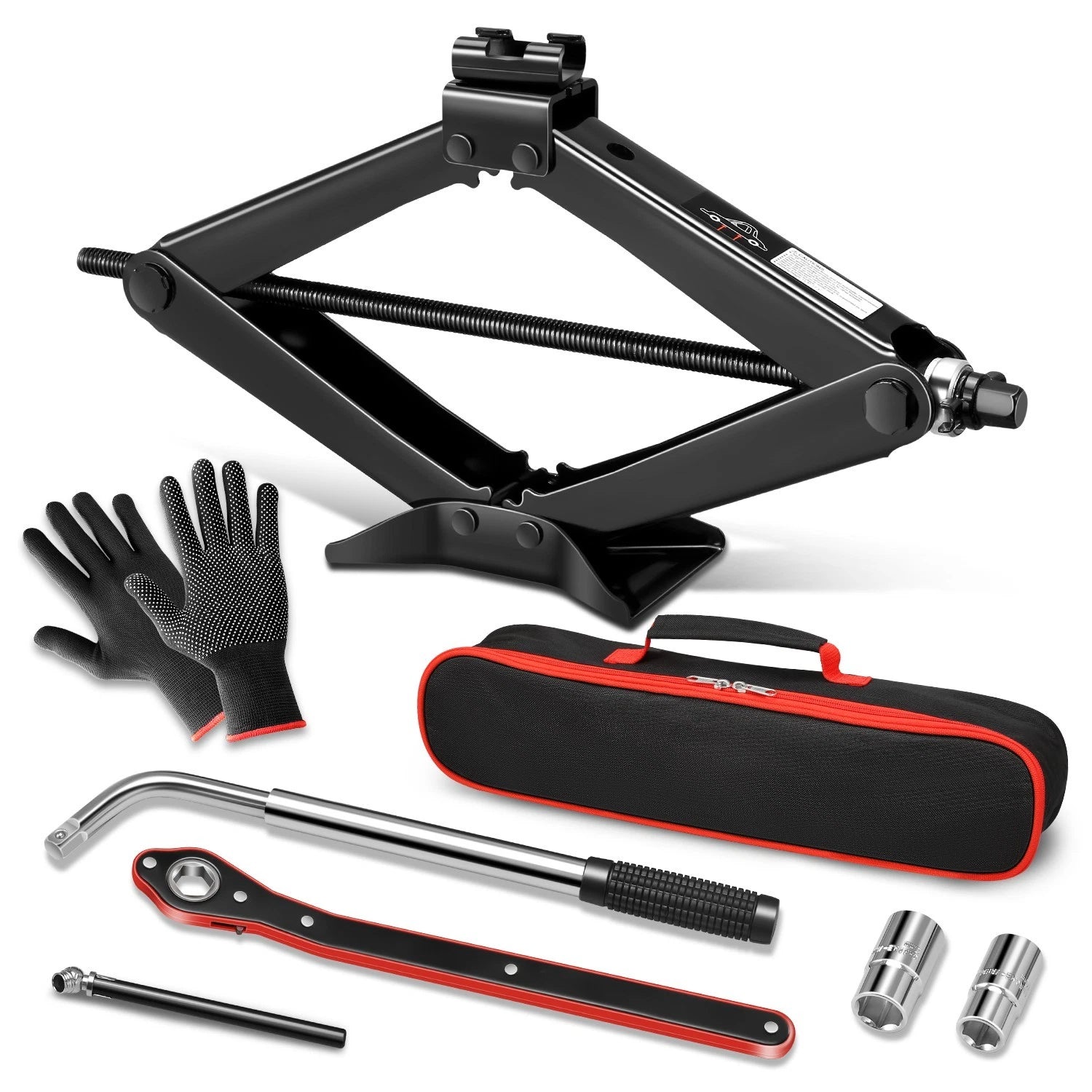 Set of 2 Scissor Lift Jacks for SUV (4400 lbs Capacity, 4.33-15.75")