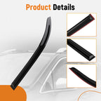 Set of 4 Window Rain Deflectors for Toyota Tacoma Double Cab (2005–2015) Black