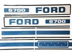Bonnet Decal Set for Ford 6700 Tractors (1978–1981)