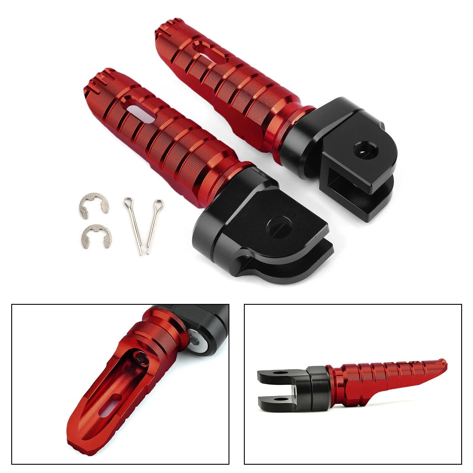 Front Footrests Foot Pegs for Honda CB125R CBR1000RR CB600F CB1100/RS/SX (2018–2023) Red