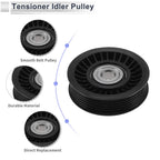 Drive Belt Idler Pulley for Ford Excursion (2002–2005) No. 1L2E6C348AA Plastic Black