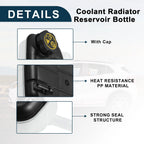 Set of 1 Coolant Expansion Overflow Tank with Cap No. 95269001 for Buick Encore (2013–2021)