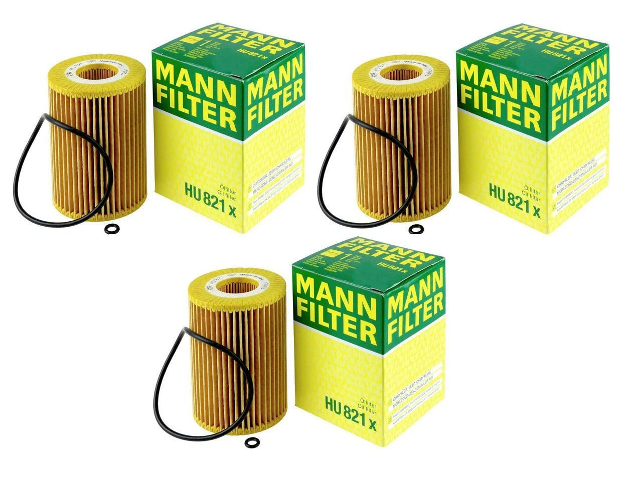 Set of 3 Engine Oil Filters for Mercedes-Benz W211 W164 X164 W251 V212 S212