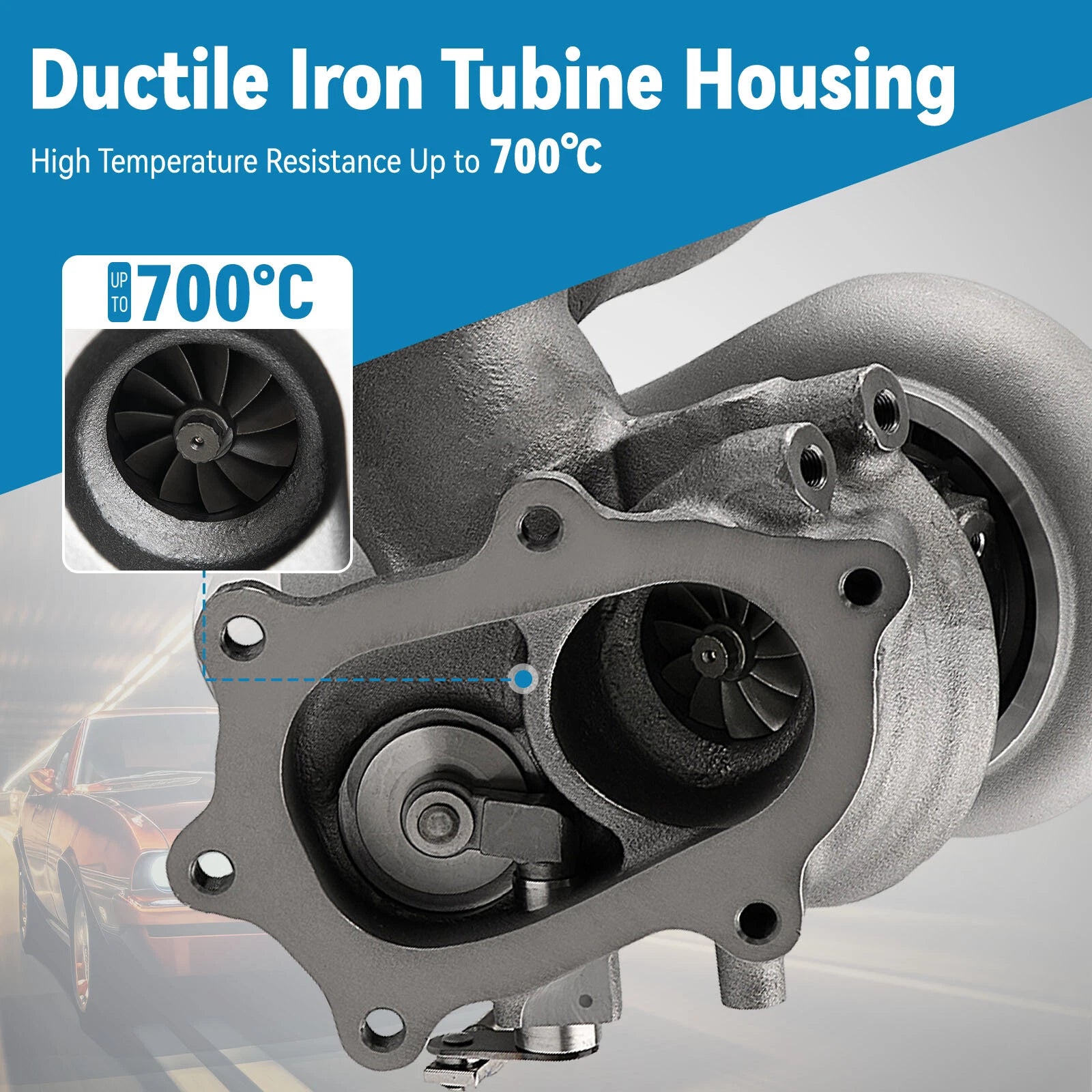 Turbocharger for Hyundai Santa Fe, Sonata, Kia Sportage 2.0L (2010–2016)